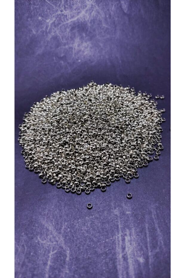 3 Mm Silver Color Jewelry Material Metal Bit Pinching Beads 20 grams