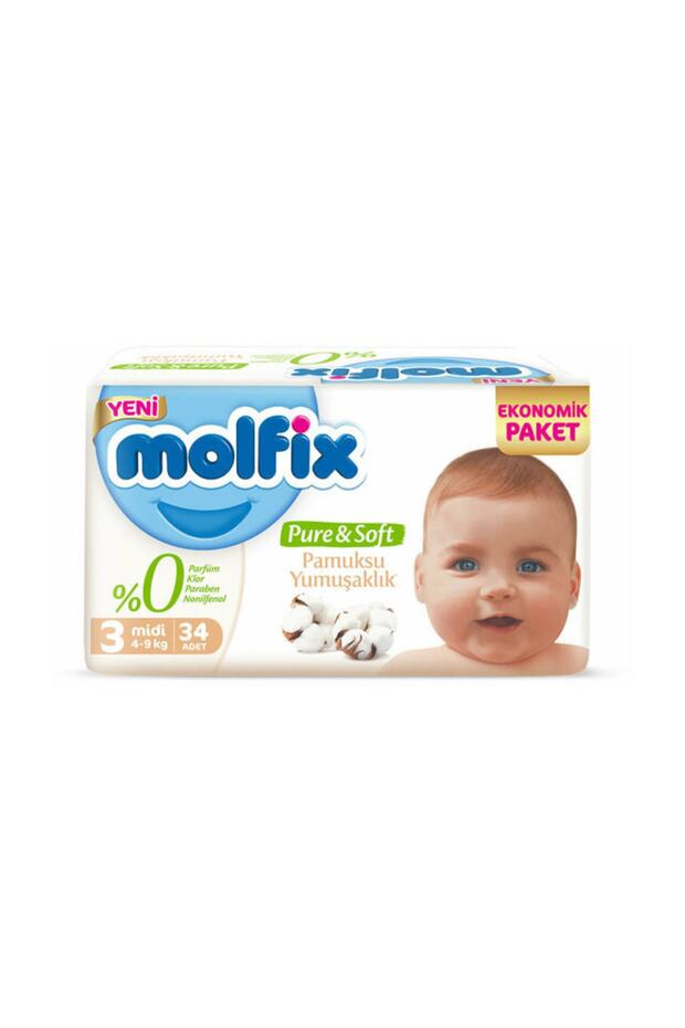 Pure & Soft 3 Beden Midi 34 Adet - 1