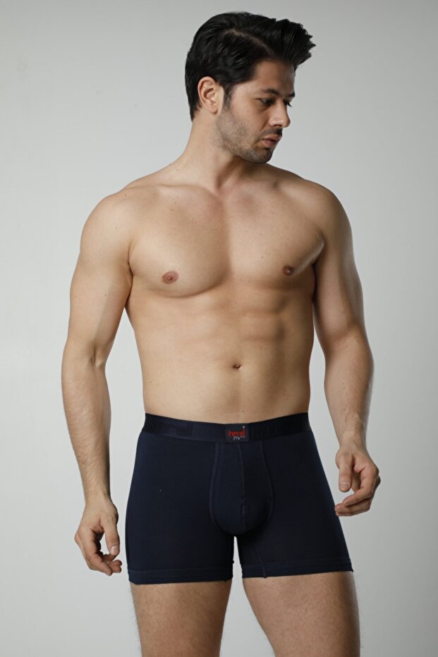 Men's Navy Blue Cotton Lycra 3-Piece Boxers