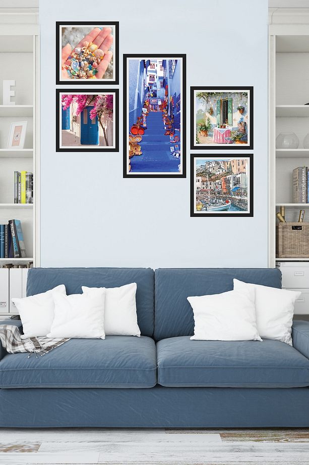 Collage Style 5 Parçalı Mdf Tablo Atf286 - 1
