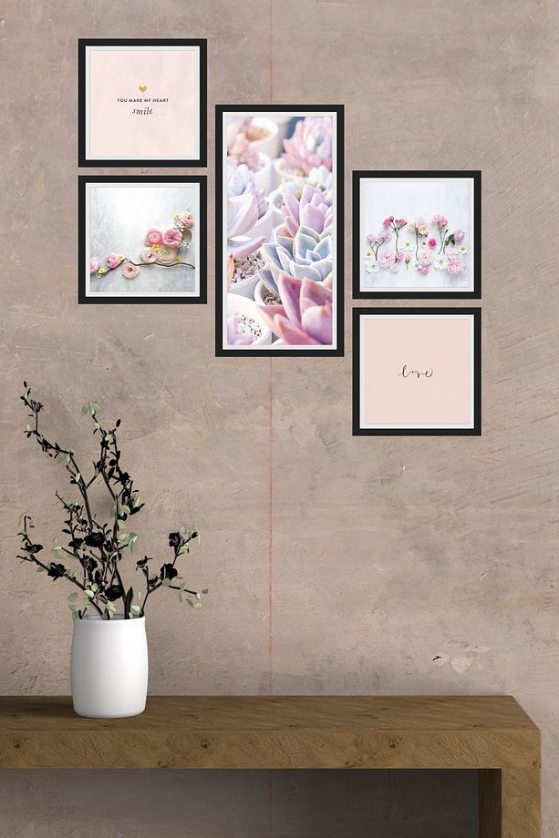 Collage Style 5 Parçalı Mdf Tablo Atf257 - 1