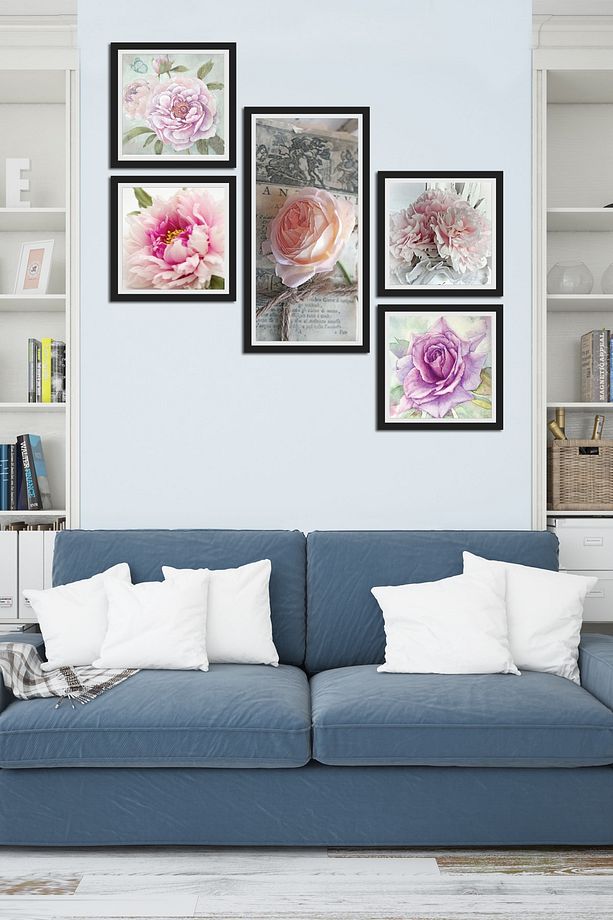 Collage Style 5 Parçalı Mdf Tablo Atf253 - 1