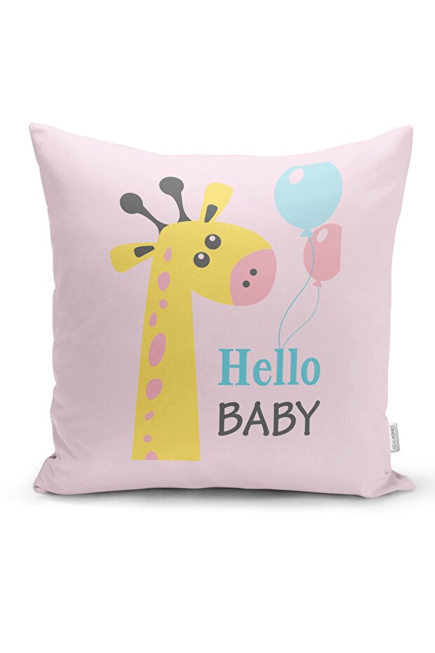 Special Design Baby Room Pillow Case with Giraffe Pattern on White Background