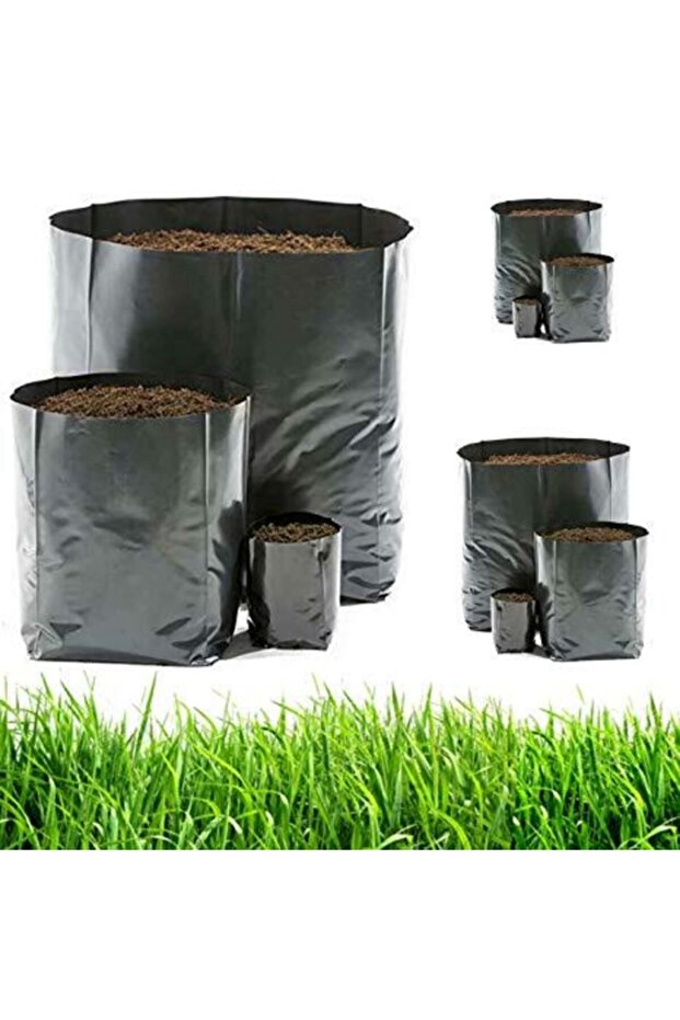 Fidan Poşeti 17x30 cm  Fide Torbası Fidan Yetiştirme Poşeti 10 Adet - 3