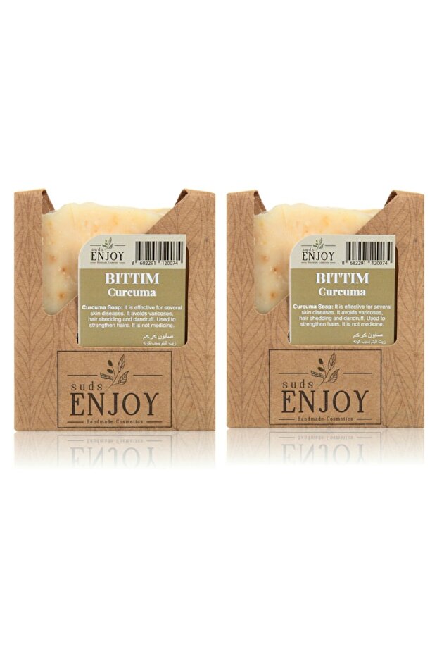 Natural Bıttım Handmade Face, Hair and Body Soap 100 gr X 2 Pieces