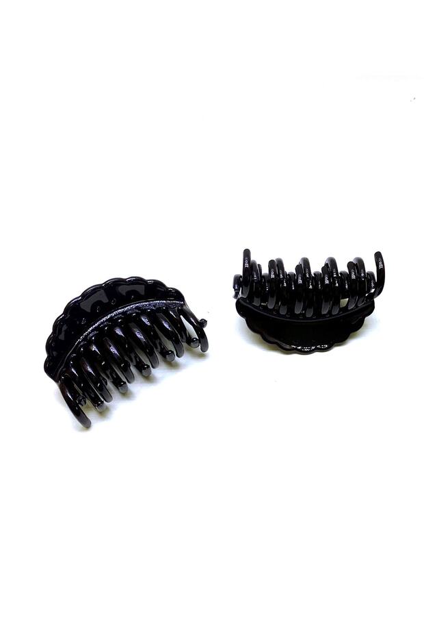 Latch Buckle Black Color Medium Size, Hair Clip 2 Pieces