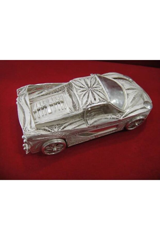 Silver Filigree Handcrafted Miniature Ferrari Car