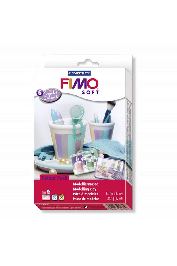 Fimo Soft Polimer 6 Renk X 57 gr Candy Colours Kil Seti - 1