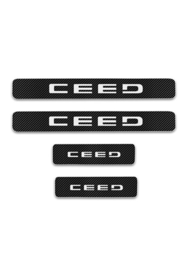 Kia Ceed Carbon Fiber Door Sill Lettering Sticker Paint Protection 50CM