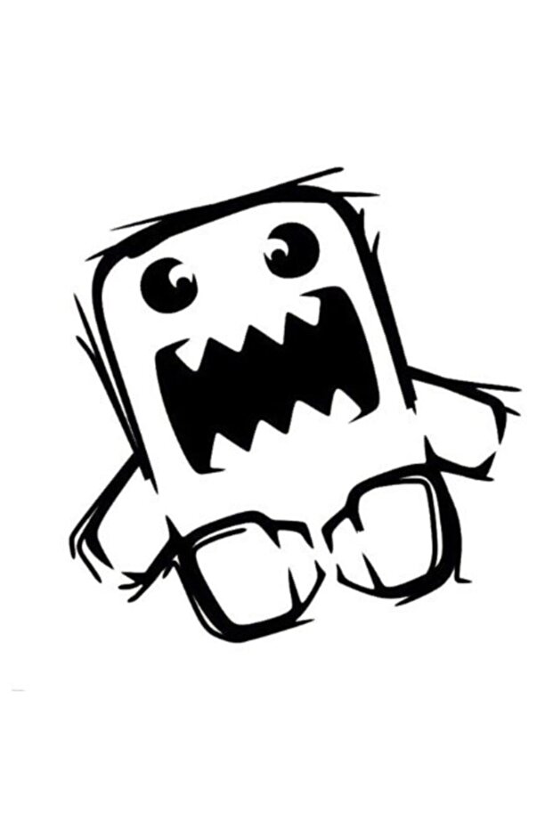 ملصق سيارة مضحك ياباني من Domo Kun مصنوع من الفينيل