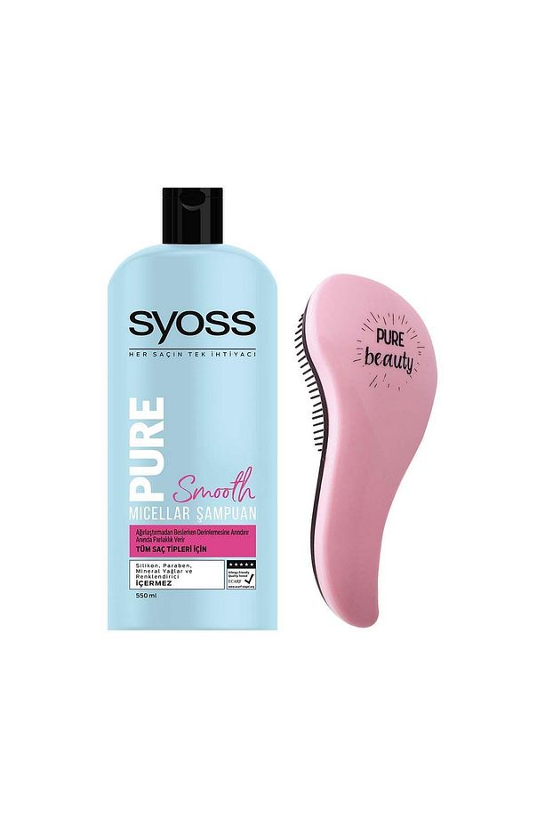 Pure Smooth Mıcellar Sampuan 550ml + Saç Fırçası - 1