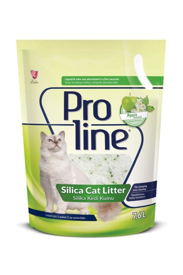 Proline Kristal Kedi Kumu Elmalı Silica 7.6 Lt - 1