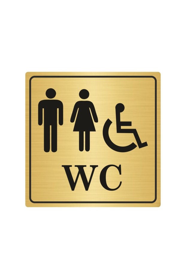 Wc Diversion Board Male Female 20Cmx20Cm Sy02 Gold Color Metal