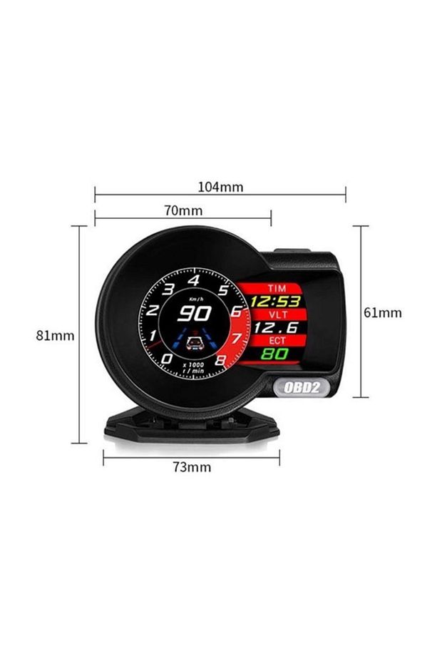 F8 HUD OBD 48 Fonksiyonlu Araç Veri Ekranı Head Up Display - 4