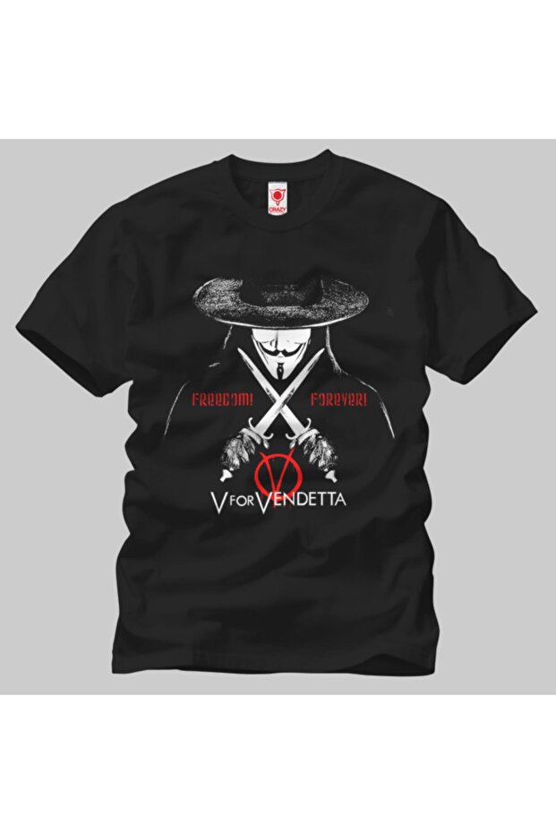 تي شيرت رجالي بقبعة V For Vendetta