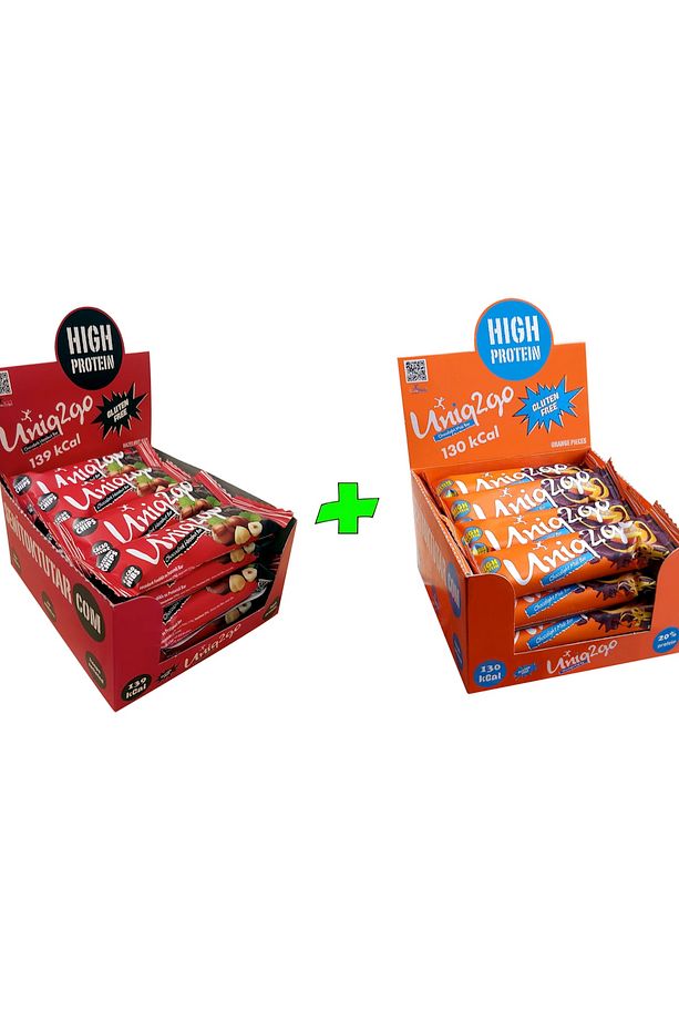 Choco Light Mıdı 40g Portakallı+ Chocodark Mıdı 38g Fındıklı Proteinli Bar (32 Adet) - 1