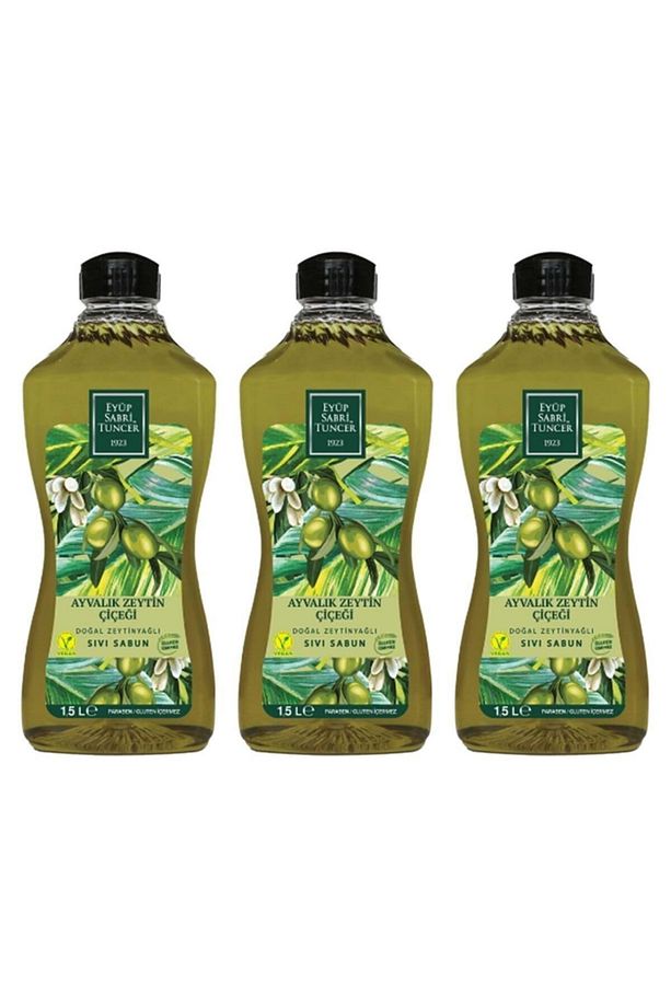 Ayvalık Zeytin Çiçeği 1,5lt Sıvı Sabun Doğal Zeytinyağlı - 3 Adet - 1
