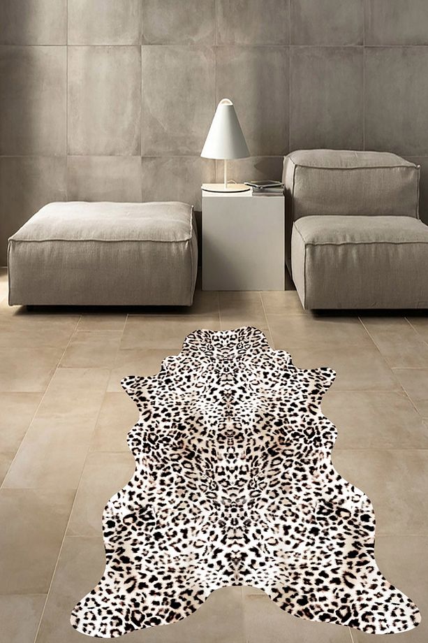 Leoparlı Post Desenli Dijital Baskılı Halı - 1