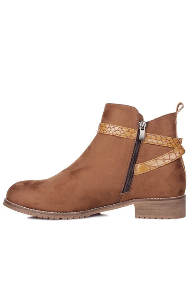 111402 165 Kadın Taba Süet Bot - 4