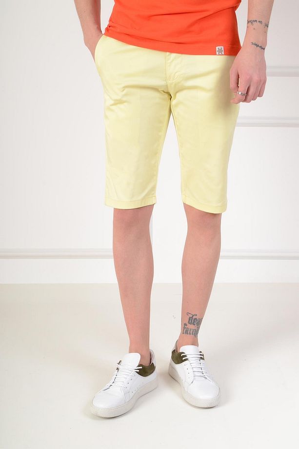 Bermuda Slim Fit Sarı Erkek Şort - 8
