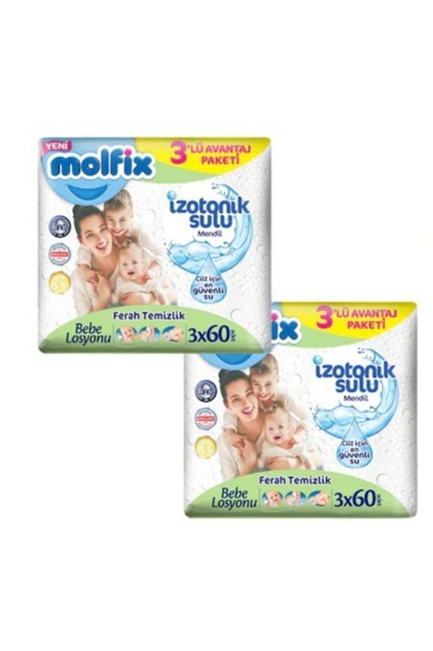 Izotonik Sulu Mendil Ferah Temizlik (3*60) - 2'li Set (6 Adet- 360 Yaprak) - 1