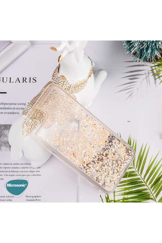 Xiaomi Redmi Note 8 Kılıf Glitter Liquid Holder Mor - 8