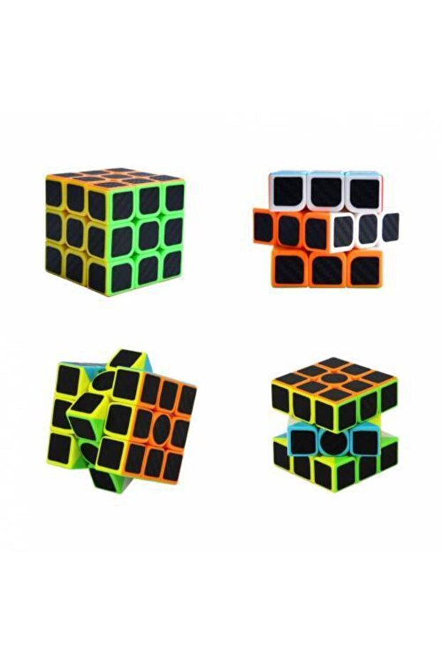 3x3 الذكاء التعليمي الصبر النيون مكعب - الكربون الأسود والألوان المختلطة بازل قطع