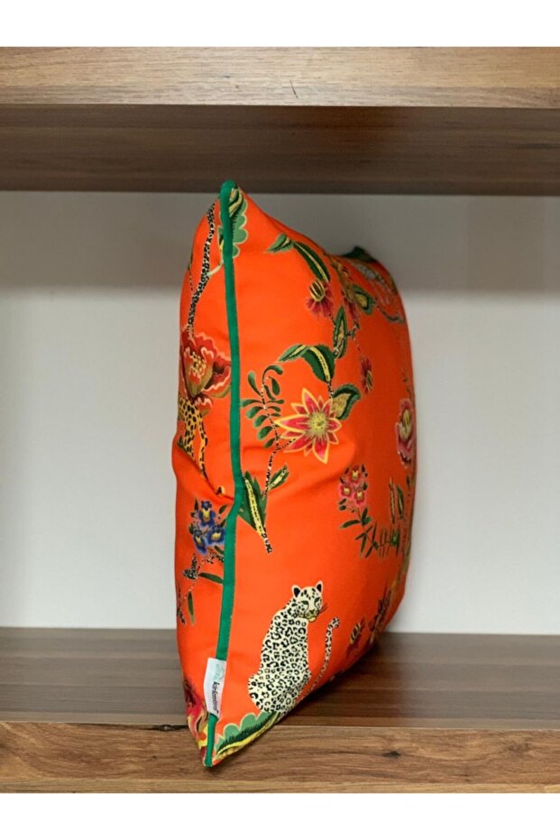 Digital Printed Double Sided Patterned Throw Pillow Cover with Piping Edges - 2