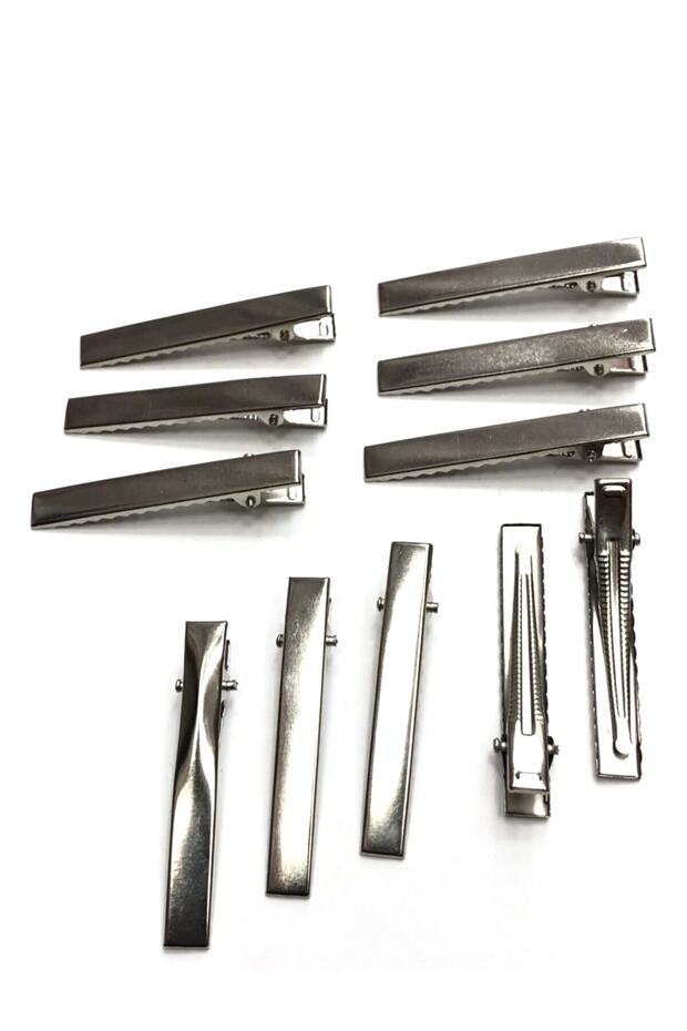 Metal Collet Buckle 4.5 Cm Silver Color 10 Pieces