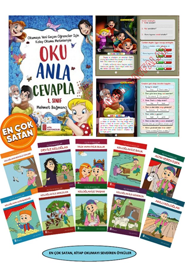 Colorful Heceli Oku Anla+ keloğlan 10'lu Kitap Seti for 1St Grades