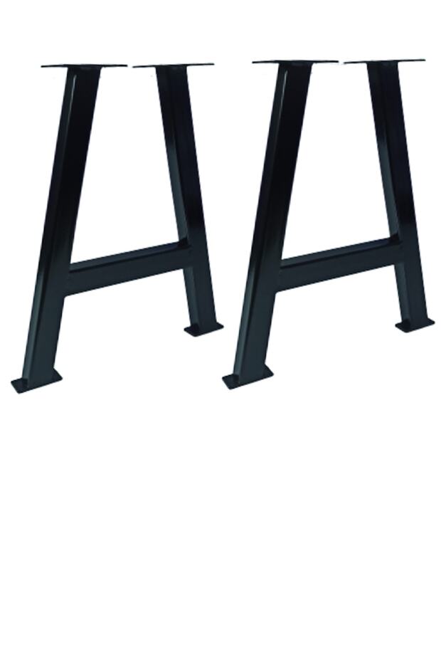 Metal Ayak Ahşap Kütük Masif Orta Zigon Sehpa Bank Bench Ayağı Profil Ayaklar - 3