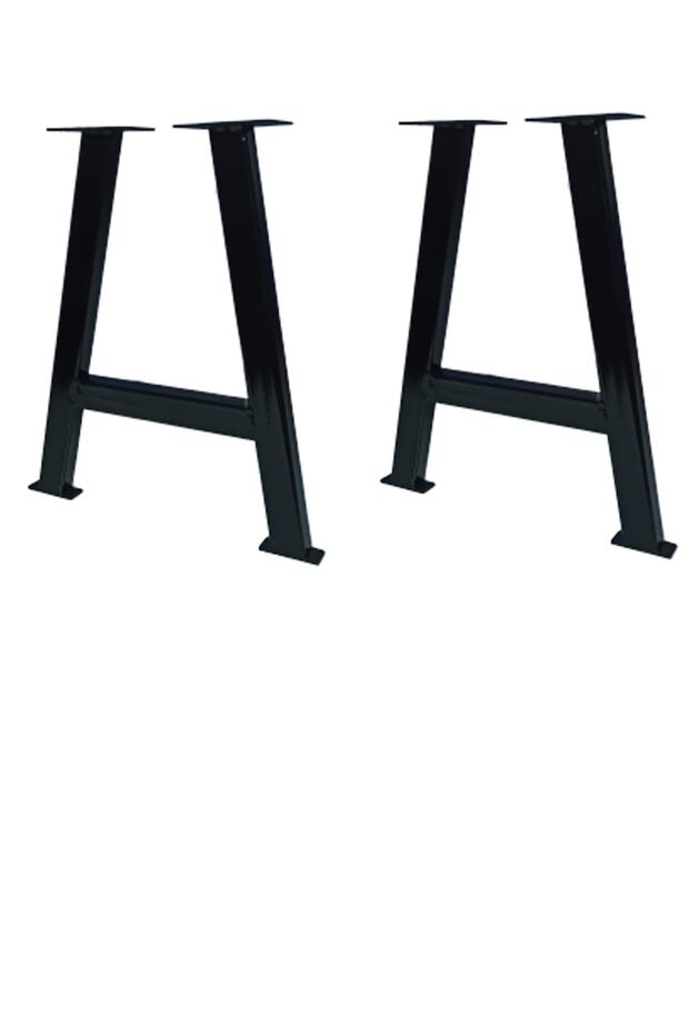 Metal Ayak Ahşap Kütük Masif Orta Zigon Sehpa Bank Bench Ayağı Profil Ayaklar - 5