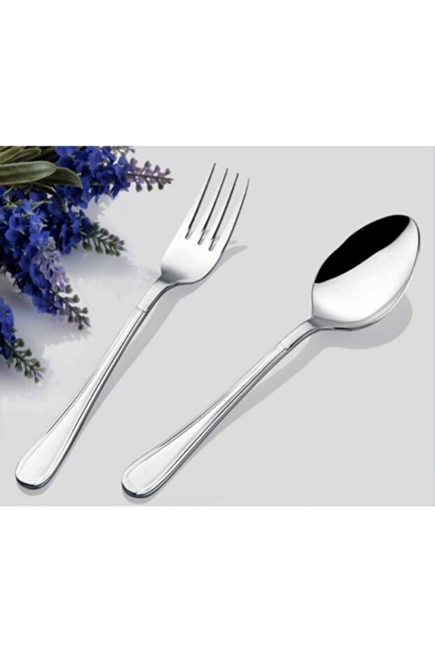 طقم ملعقة وشوكة من Inter Steel Inter Model مكون من 60 قطعة في صندوق