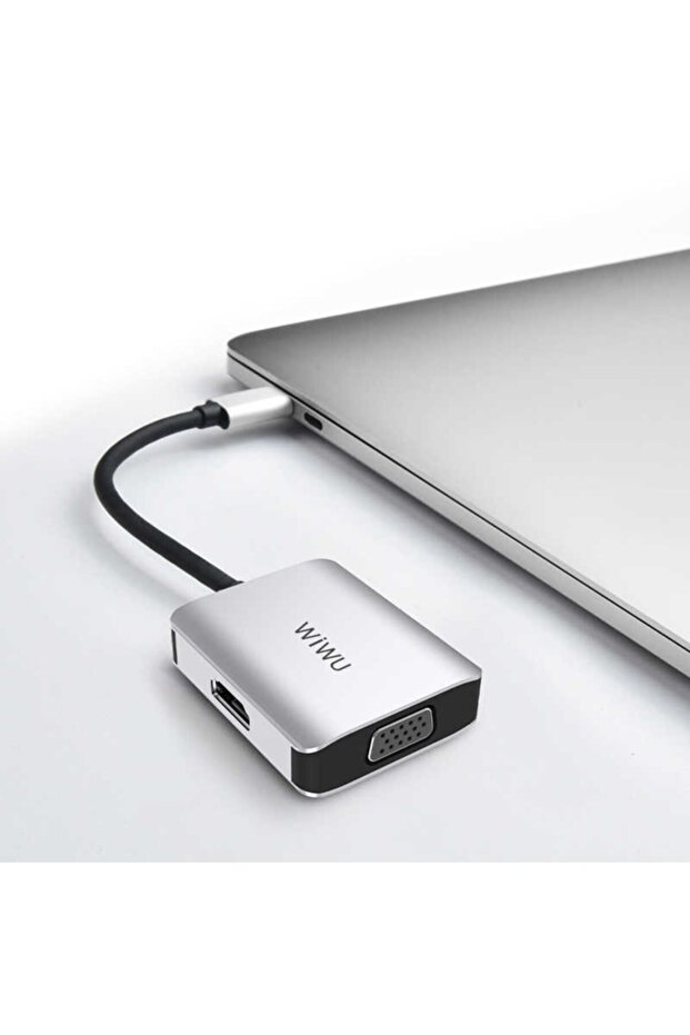 Alpha A20vh 2 In 1 Type-c Hub Hdmı 4k + Vga Çoğaltıcı Adaptör - 1