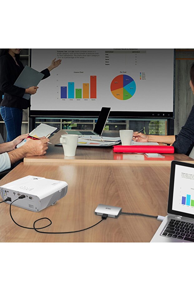 Alpha A20vh 2 In 1 Type-c Hub Hdmı 4k + Vga Çoğaltıcı Adaptör - 4