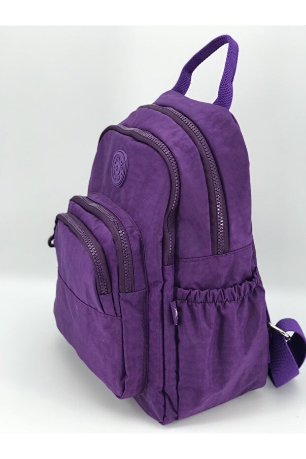 حقيبة ظهر من القماش باللون الأرجواني - 3