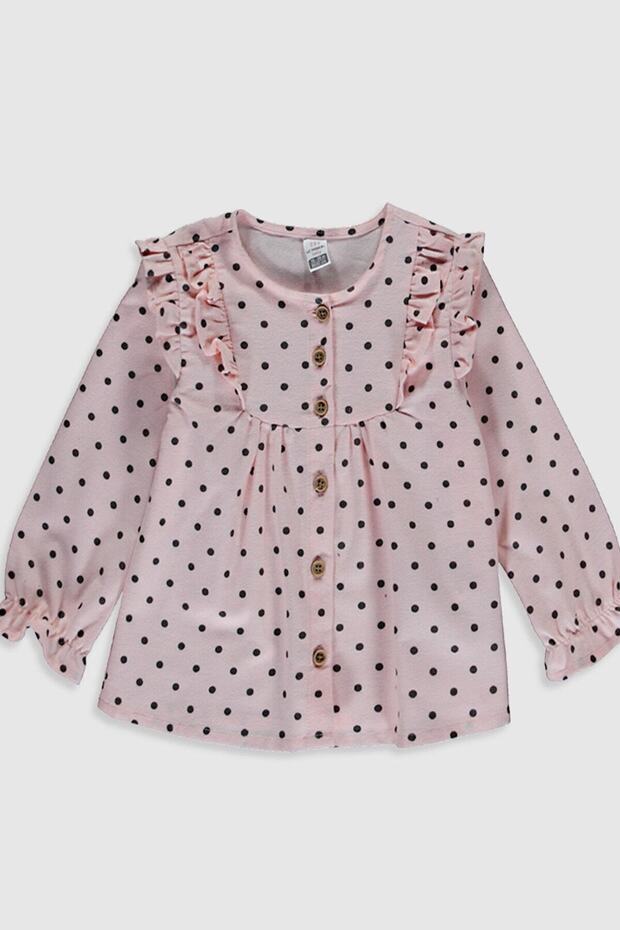 Kız Bebek Pembe Baskılı Lt4 Gömlek - 1