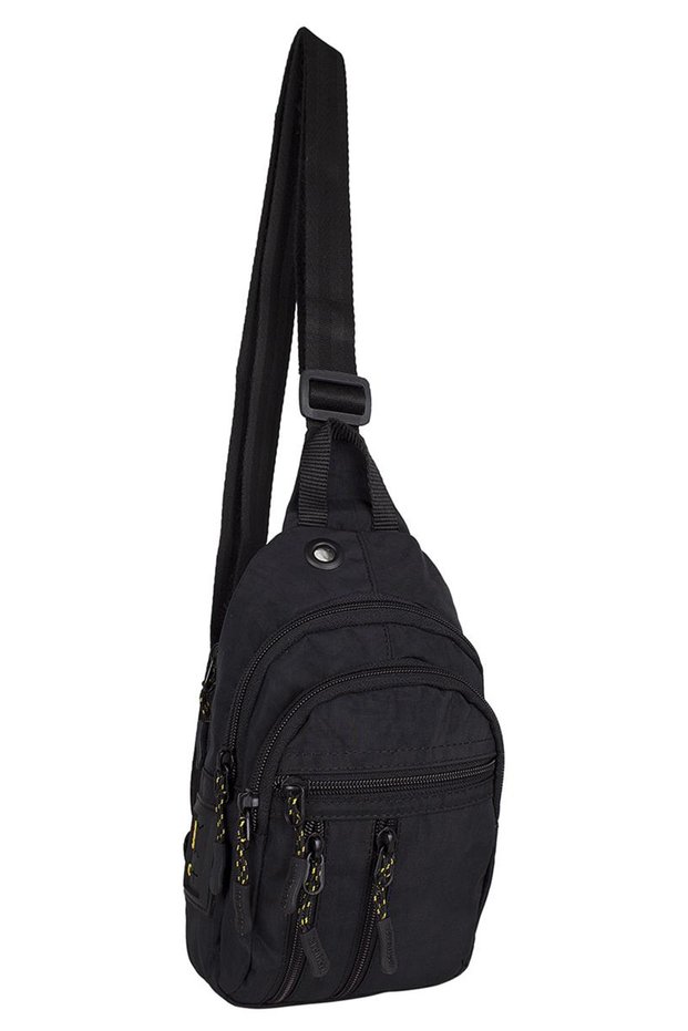 4924 Body Bag with Headphone Outlet and Shoulder Bag Black
