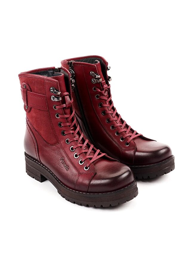 Rex 28357 Düz Topuk Deri Kadın Postal Bot - 2