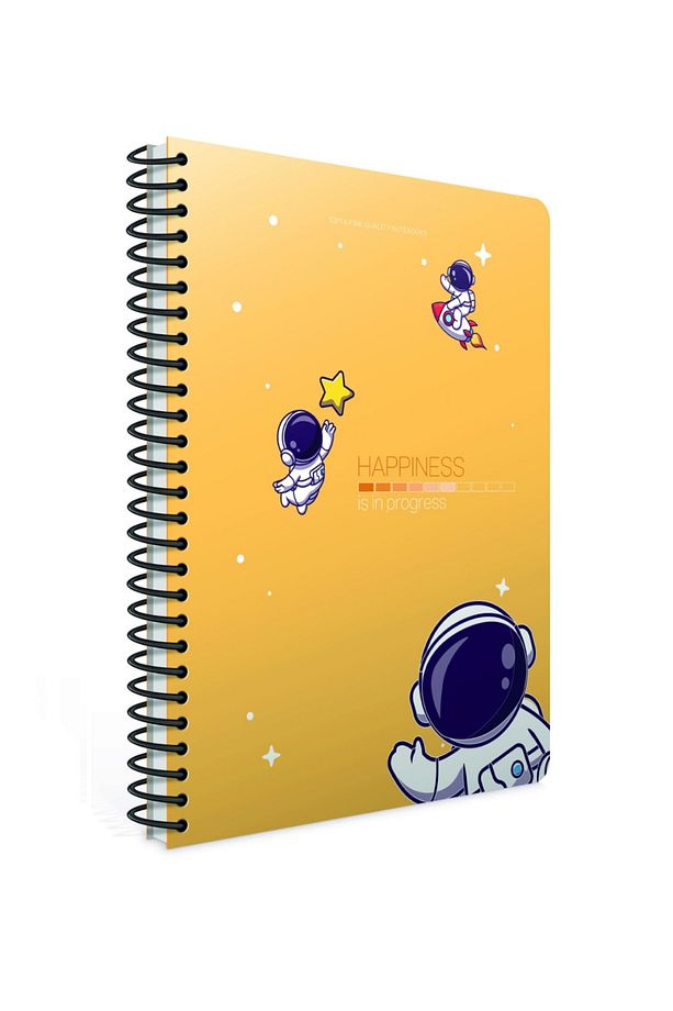 Happıness Spiralli Karton Kapak A5 80 Yaprak Kareli Defter - 1