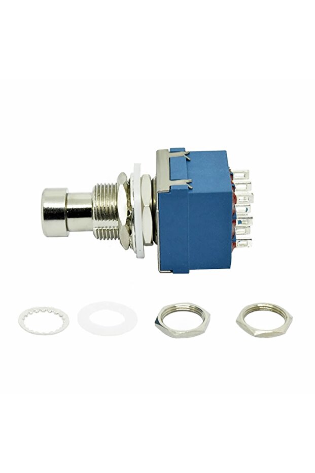 3pdt On/on/off 3lü Anahtar Ac 250v 3a 9 Pin Switch Anlık Basmalı Buton - 7