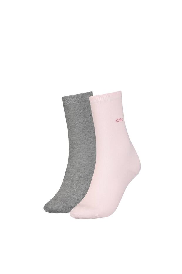 Damen Socken, 2'li Paket - Kurzsocken, Tek Beden, einfarbig - 1