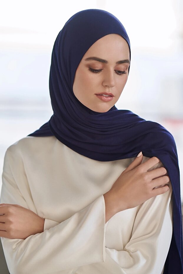 شال قطن ممشط -كحلي- - 2