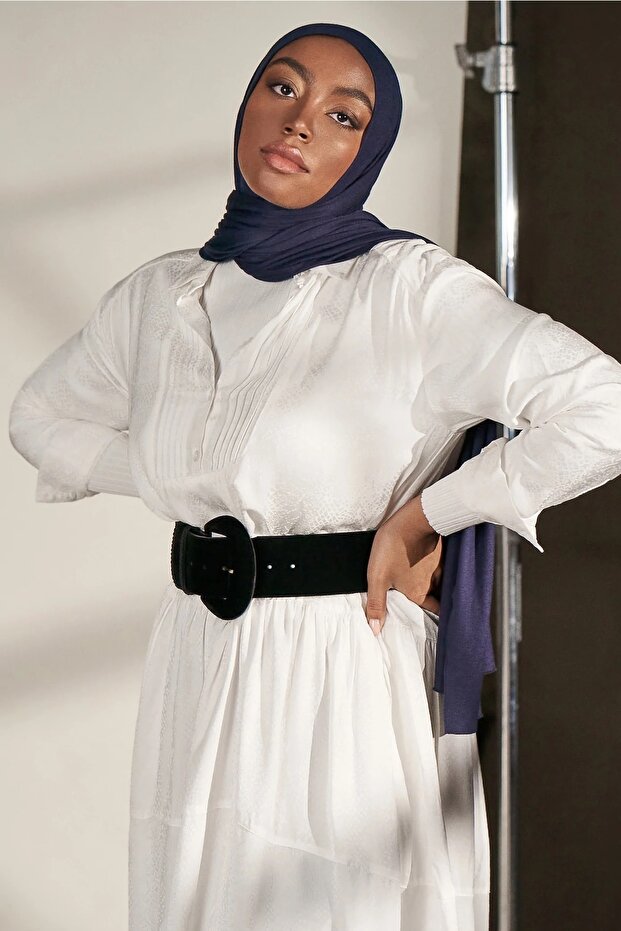 شال قطن ممشط -كحلي- - 5