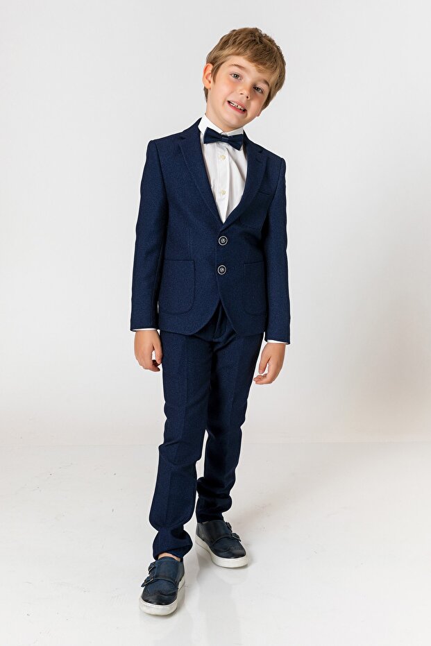 سترة للأولاد باللون الأزرق الداكن - 2