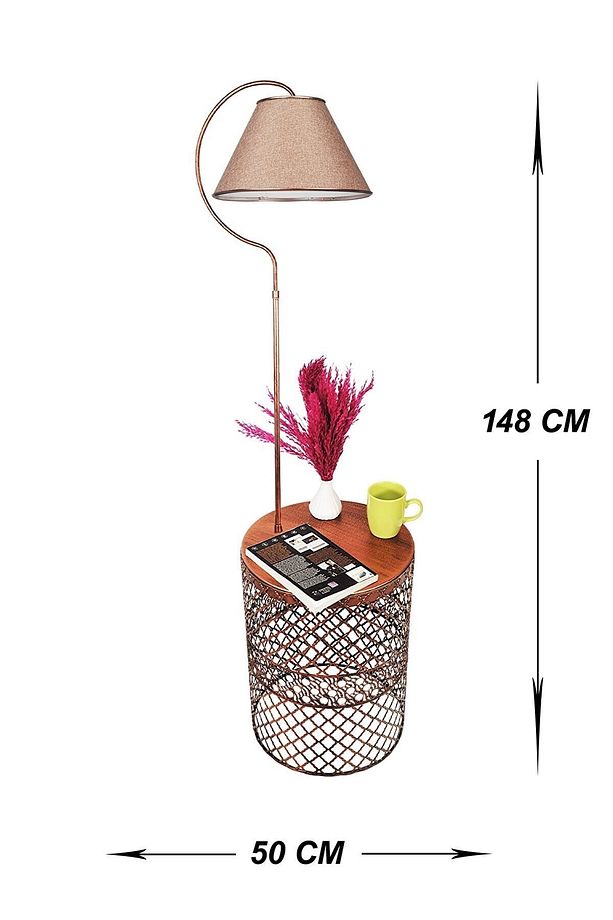 Tasarım Sehpalı Lambader Modern Lambader Köşe Aydınlatma - 6