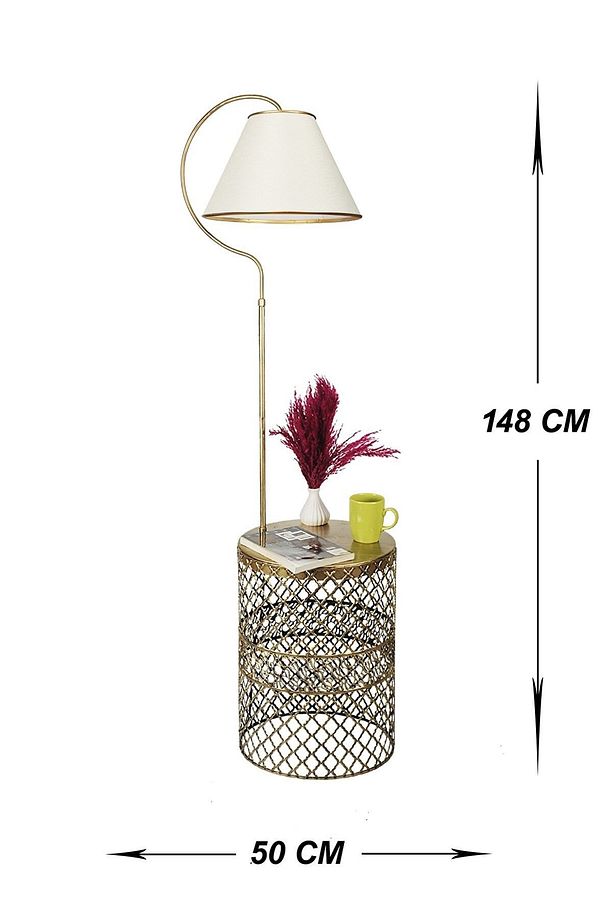 Tasarım Sehpalı Lambader Modern Lambader Köşe Aydınlatma - 3
