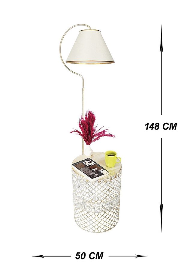 Tasarım Sehpalı Lambader Modern Lambader Köşe Aydınlatma - 3