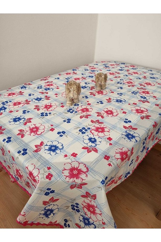 150x150cm El Örgüsü Dantelli Dertsiz Sofra Bezi / Masa Örtüsü - 1