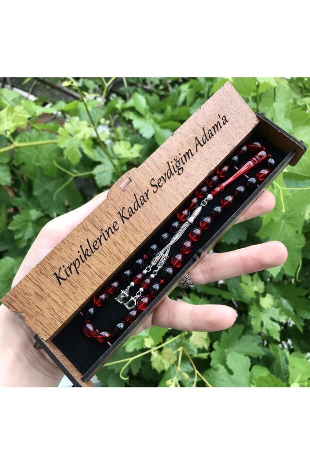Valentine's Day, Lettered Rosary, Boxed Rosary, Red Black Rosary